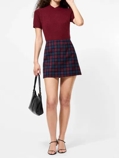 French Connection Melba Plaid Suiting Mini Skirt In Multi