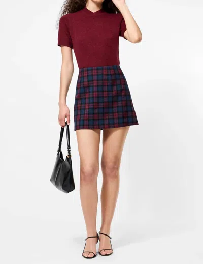 French Connection Melba Plaid Suiting Mini Skirt In Multi