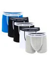 FRENCH CONNECTION MEN'S 5-PACK LOGO WAIST BOXER BRIEFS