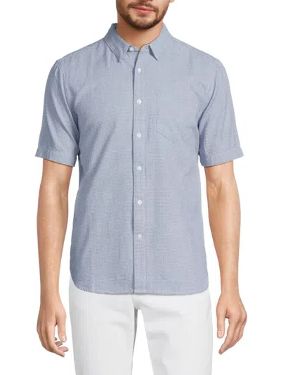 French Connection Men's Dunster Pattern Shirt In Marine