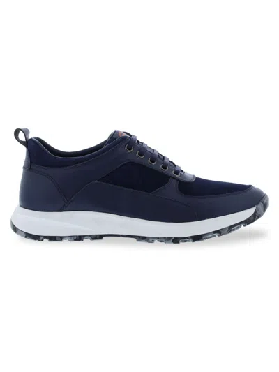 French Connection Men's Kevin Leather Running Shoes In Navy