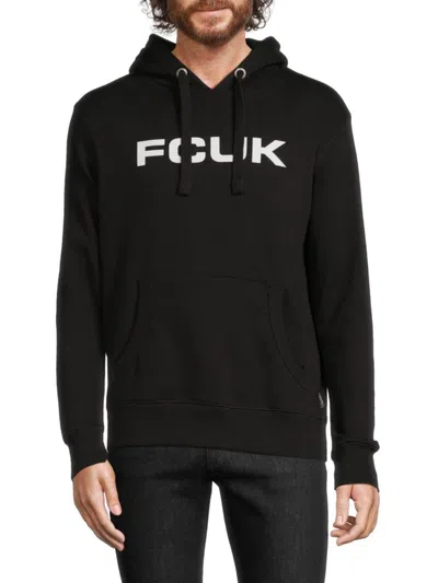 French Connection Men's Logo Graphic Hoodie In Black