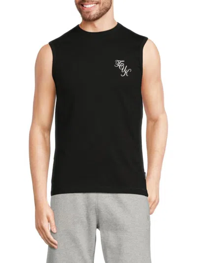 French Connection Men's Logo Sleeveless Tee In Black