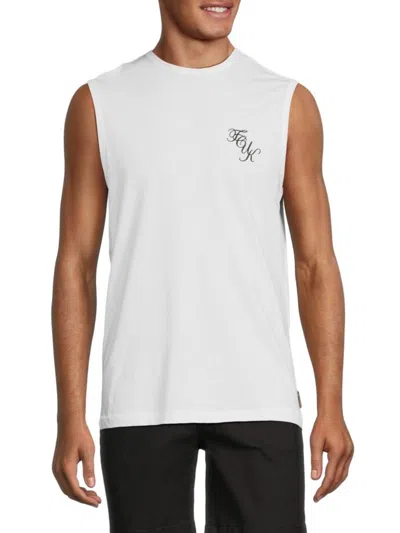 French Connection Men's Logo Sleeveless Tee In White