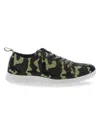 French Connection Men's Raven Low Top Camo Sneakers In Green