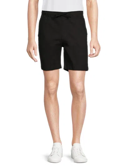 French Connection Men's Rugby Drawstring Shorts In Black