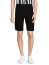 French Connection Men's Solid Cargo Shorts In Black