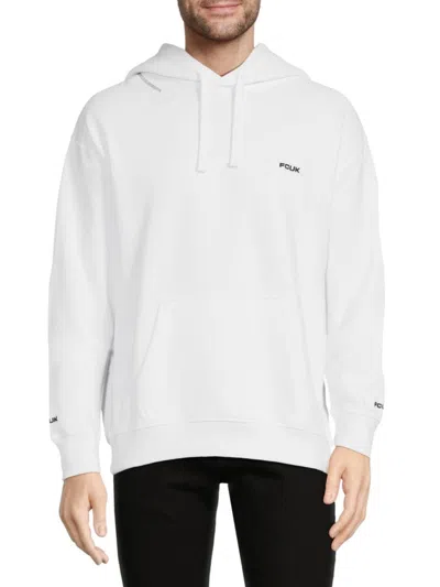 French Connection Men's Solid Drawstring Hoodie In Linen White