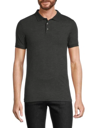 French Connection Men's Solid Polo In Charcoal