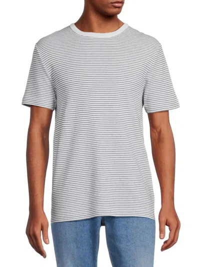 French Connection Men's Striped Crewneck T Shirt In Marine Multi