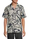 FRENCH CONNECTION MEN'S SWANPOOL CAMP SHIRT