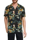 FRENCH CONNECTION MEN'S TIGER PRINT SHIRT