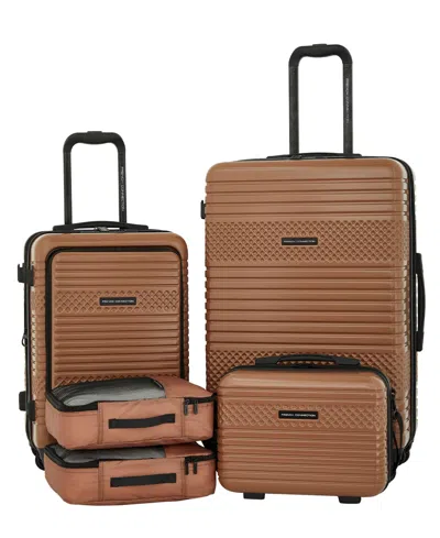 French Connection Mersai 5-piece Hardside Luggage Set In Warm Truff