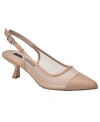 French Connection Mesh Flare Heel In Nude