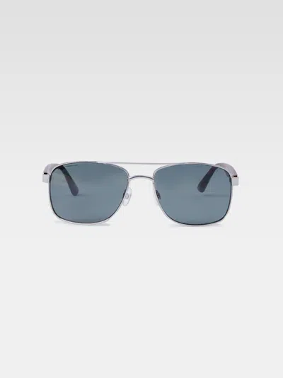 French Connection Metal Navigator Sunglasses Silver/matte Tort In Metallic