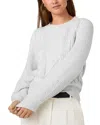 French Connection Micro Sequin Tinsel Knit Pullover Sweater In White