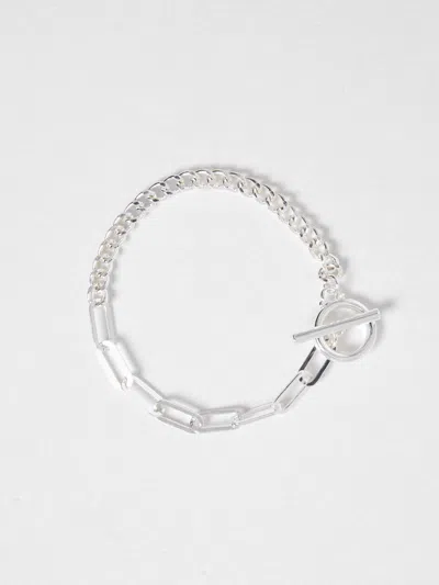 French Connection Mixed Chain Bracelet Silver In White