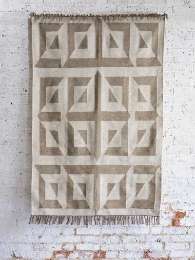 French Connection Mocha Sundial Rug Natural In Brown