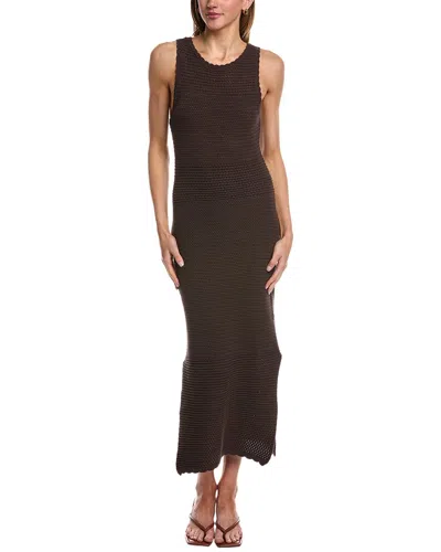 French Connection Momo Nellis Crochet Maxi Dress In Brown