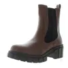 French Connection Montana Lug Womens Stretch Leather Mid-calf Boots In Green