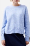 French Connection Morena Button Cuff Sweater In 40-dusted Blue