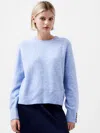 French Connection Morena Button Cuff Sweater In Blue