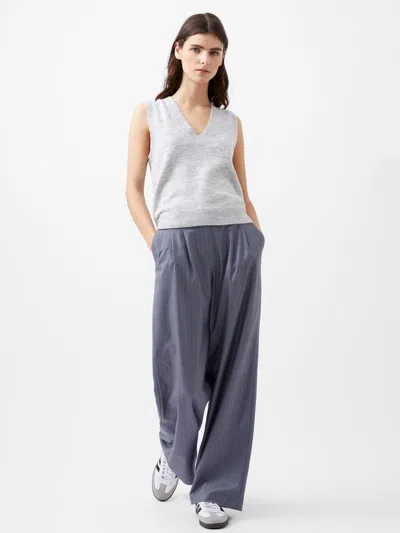 French Connection Morena Recycled Vest Dove Grey Melange