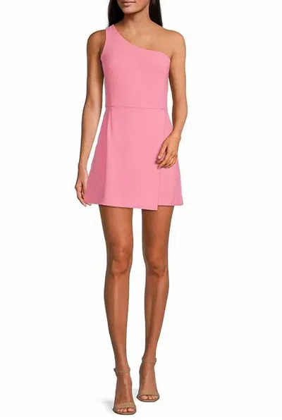 French Connection Morning Glory One Shoulder Envelope Dress In Pink