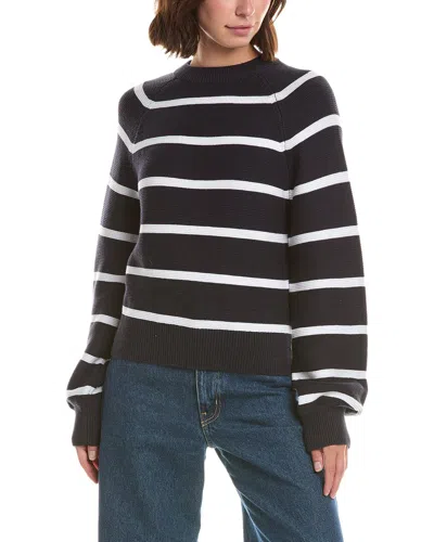 French Connection Mozart Balloon Sleeve Sweater In Blue
