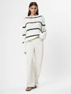 French Connection Mozart Chunky Cable Knit Pullover  Knitwear In White