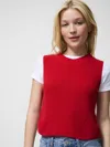 French Connection Mozart Sleeveless Vest In Mars Red In Red