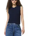 French Connection Mozart Crop Sweater Vest In Blue