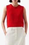 French Connection Mozart Sleeveless Vest In Mars Red In Red