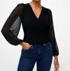 French Connection Mozart Melody Mix Jumper In Black In Black