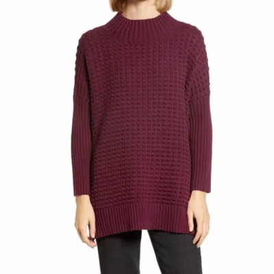 French Connection Mozart Popcorn Cotton Sweater In Berry Blush In Brown