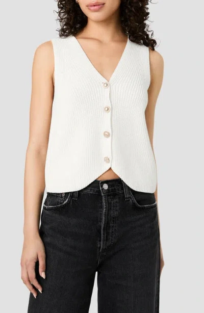 French Connection Mozart Rib V-neck Vest In White