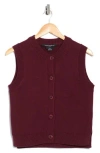 French Connection Mozart Sleeveless Cotton Sweater Vest In Brown