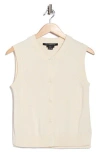 French Connection Mozart Sleeveless Cotton Sweater Vest In Gray