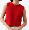 French Connection Mozart Sleeveless Vest In Mars Red