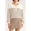 French Connection Mozart Stripe Sweater In Neutral