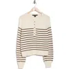French Connection Mozart Stripe Sweater In White
