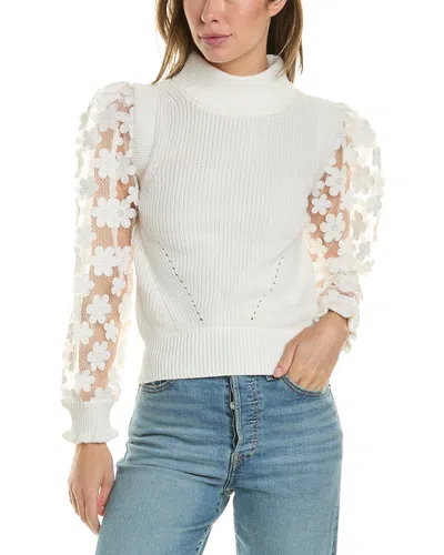 French Connection Mozart Sweater In White