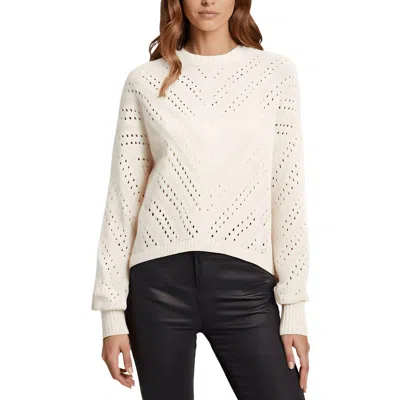 French Connection Mozart Womens Crop Pullover Sweater In White