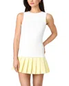 French Connection Mozza Rib Tank Top In Summer White