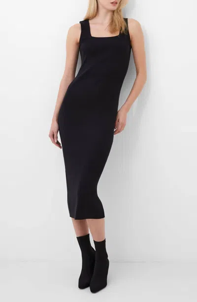 French Connection Mozza Sleeveless Midi Sweater Dress In Black