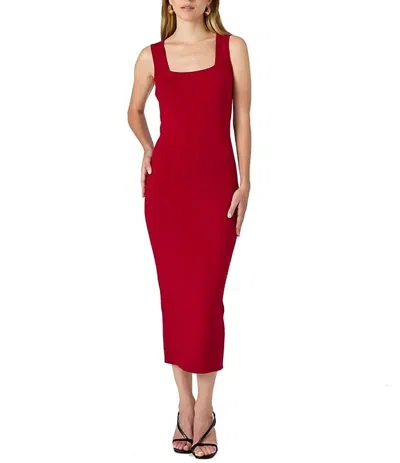 French Connection Mozza Sleeveless Midi Sweater Dress In Wine