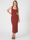French Connection Mozza Square Neck Sleeveless Dress  Dresses In Red