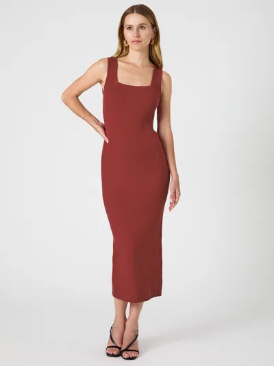 French Connection Mozza Square Neck Sleeveless Dress  Dresses In Red