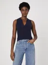 French Connection Mozza Vest In Marine In Blue