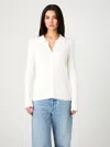 French Connection Nadina Collared Knit Top  Knitwear In White